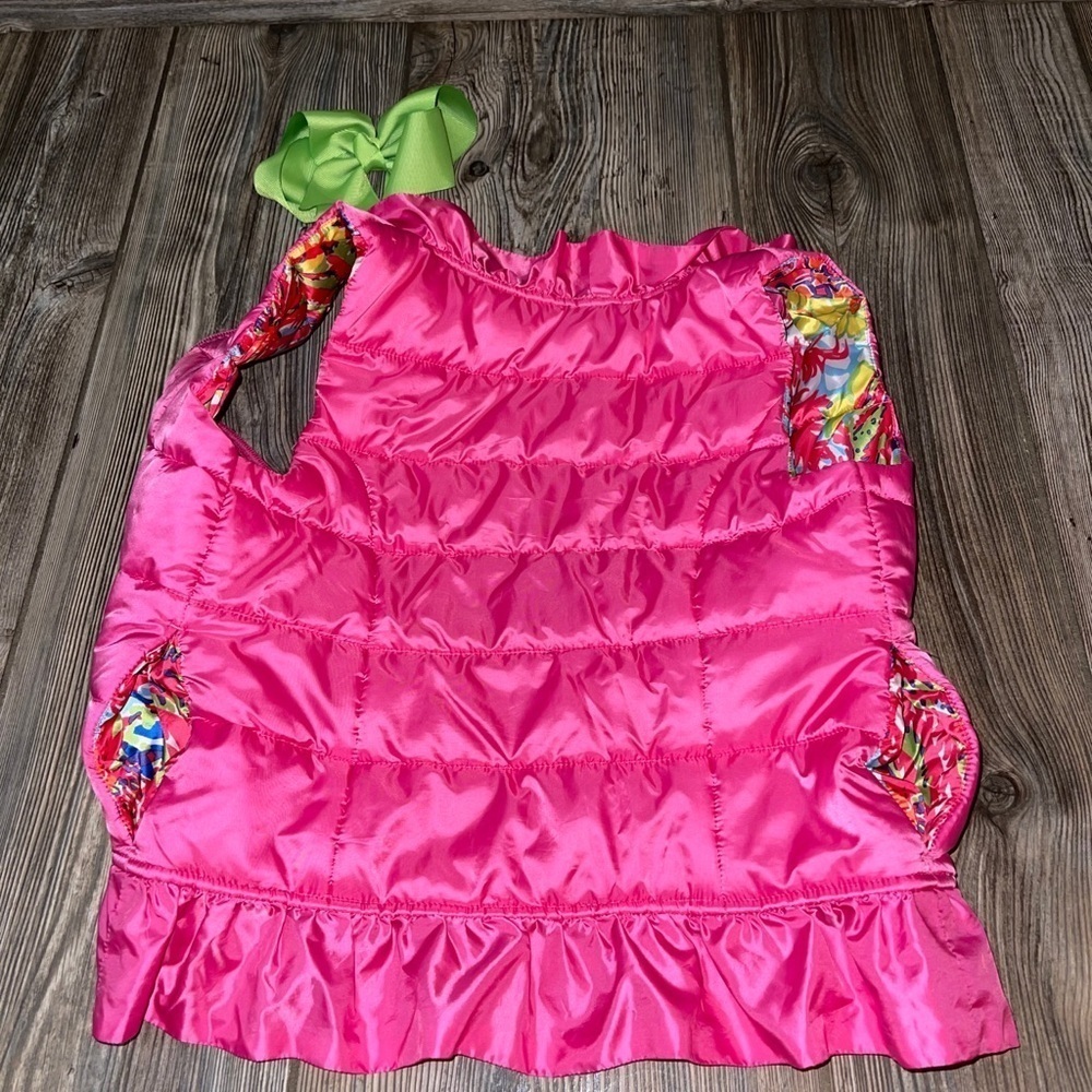 Lilly Pulitzer Pink Ruffle Puffer Vest - Picture 8 of 9